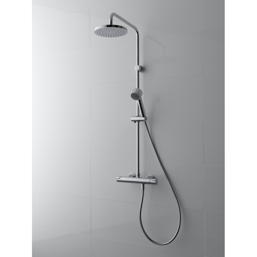 LAUFEN HF500957100600 - Conjunto de ducha con grifo termostático CITYPRO cromo brillante