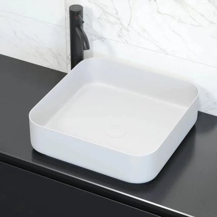 Lavabo para encimera LJORDAL 40x40 cm acero/blanco