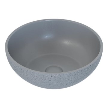 Lavabo sobre encimera BERGEN Ø 39 cm hormigón/gris