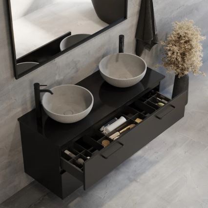 Lavabo sobre encimera BERGEN Ø 39 cm hormigón/gris