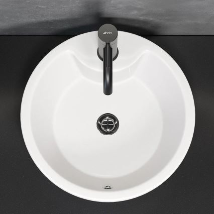 Lavabo sobre encimera DRAMMEN Ø 40,1 cm cerámica/blanco