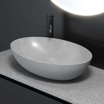 Lavabo sobre encimera OLSBORG 60x40,5 cm hormigón/gris