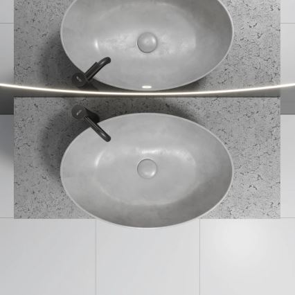 Lavabo sobre encimera OLSBORG 60x40,5 cm hormigón/gris