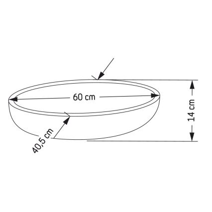 Lavabo sobre encimera OLSBORG 60x40,5 cm hormigón/gris