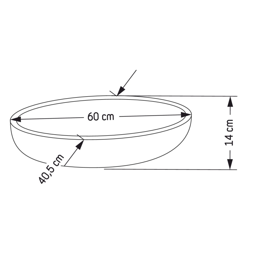 Lavabo sobre encimera OLSBORG 60x40,5 cm hormigón/gris