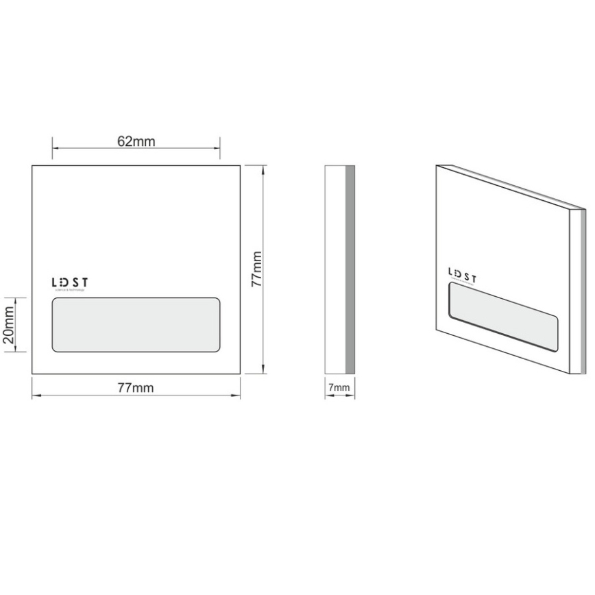 LDST AL-01-SS-BZ5 - Iluminación LED para escaleras ALEX 5xLED/1,2W/230V cromo mate