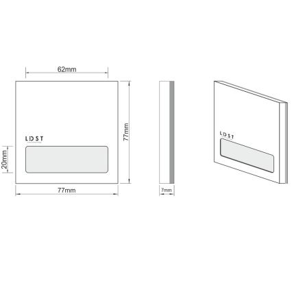 LDST AL-01-SS-BZ5 - Lámpara LED para escaleras ALEX 5xLED/1,2W/230V cromo mate 6500K