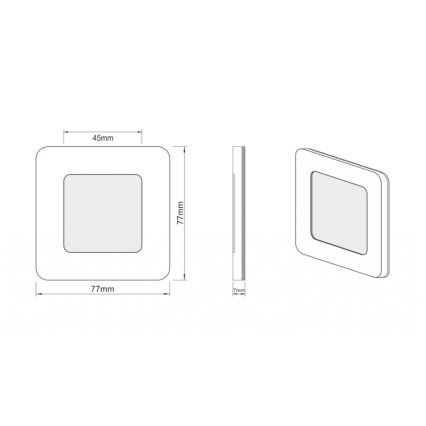 LDST DI-01-B-BZ12 - Lámpara LED para escaleras DIANA LED/1,2W/230V blanca 6500K