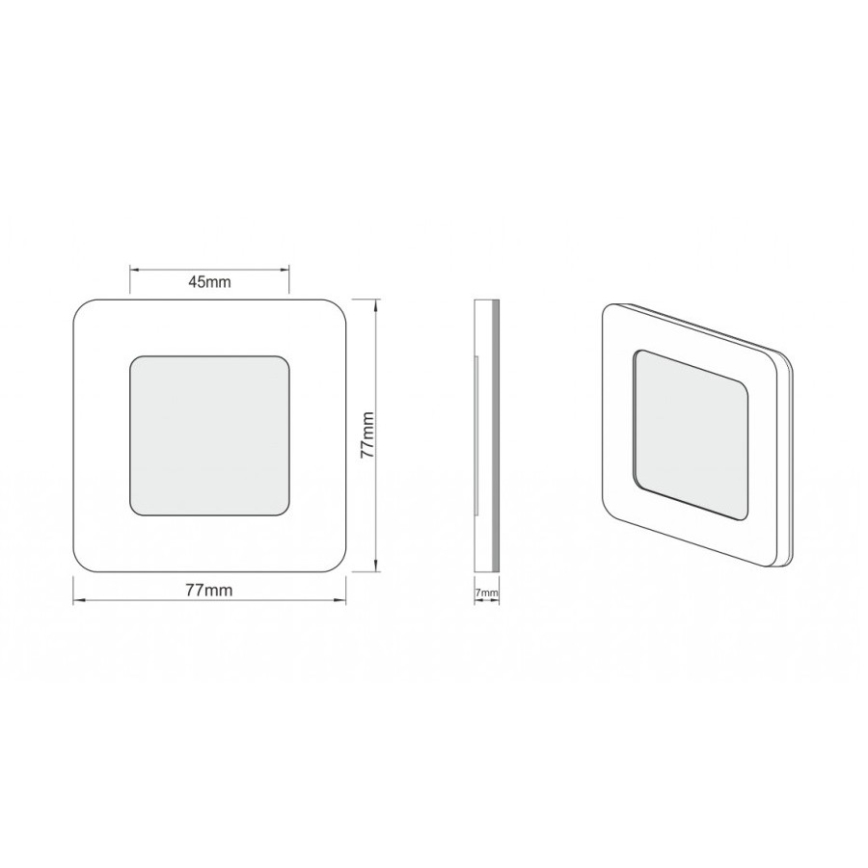 LDST DI-01-B-BZ12 - Lámpara LED para escaleras DIANA LED/1,2W/230V blanca 6500K