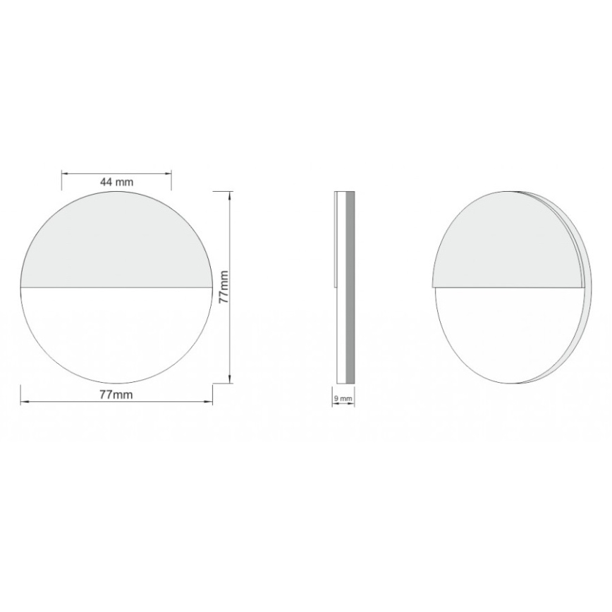 LDST RO-01-SS-BZ4 - Iluminación LED para escaleras ROBIN 4xLED/1,2W/230V cromo mate