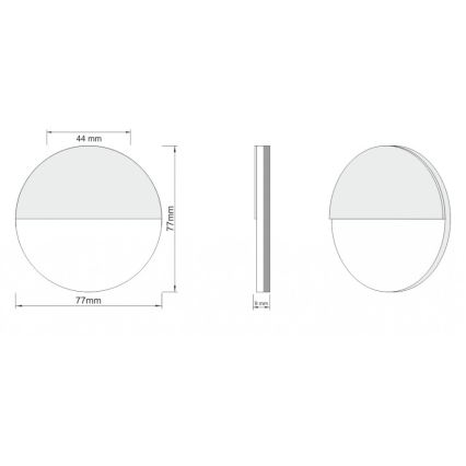 LDST RO-01-SZ-BZ4 - Iluminación LED para escaleras ROBIN 4xLED/1,2W/230V dorado 6500K