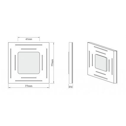 LDST SP-01-SS-BC8 - Iluminación para escaleras SPACE 8xLED/1,2W/230V