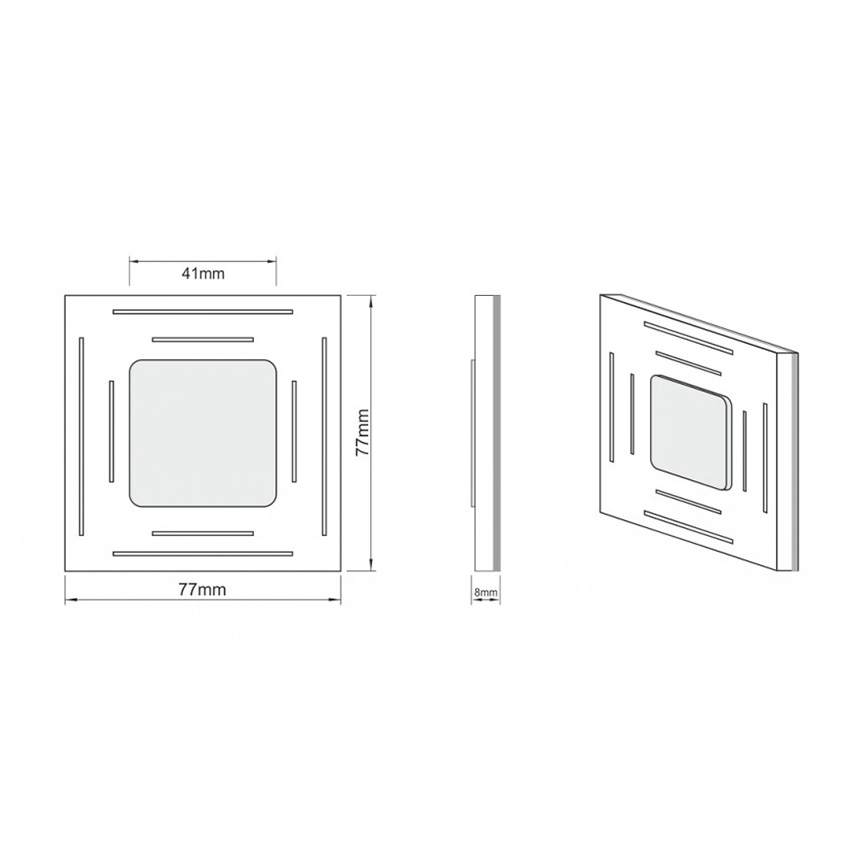 LDST SP-01-SS-BC8 - Iluminación para escaleras SPACE 8xLED/1,2W/230V