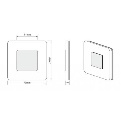 LDST SW-01-SS-BC8 - Iluminación para escaleras SWIFT 8xLED/1,2W/230V