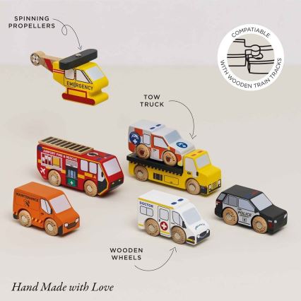Le Toy Van - Juego de coches de rescate con helicóptero