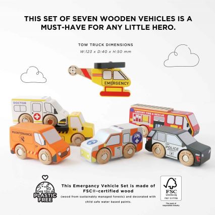 Le Toy Van - Juego de coches de rescate con helicóptero
