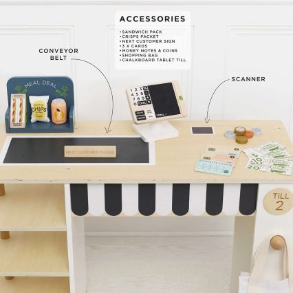 Le Toy Van - Puesto de mercado con caja registradora y accesorios