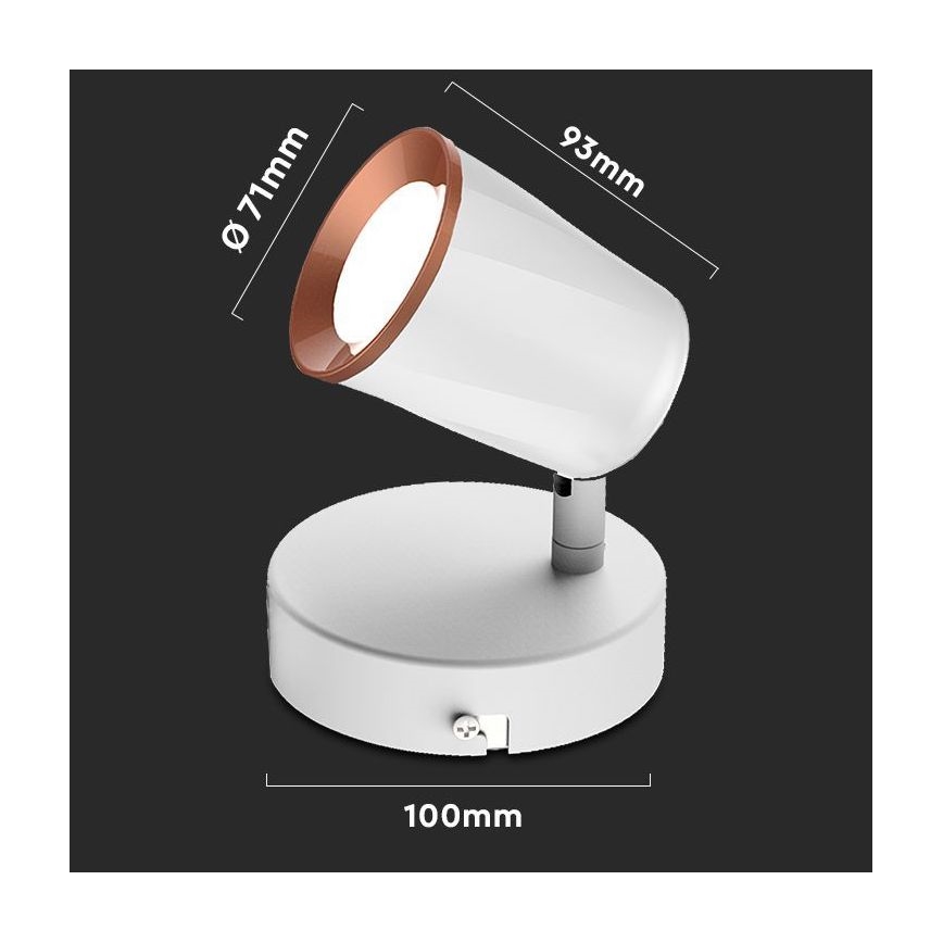 Aplique de pared LED LED/5W/230V 3000K blanco