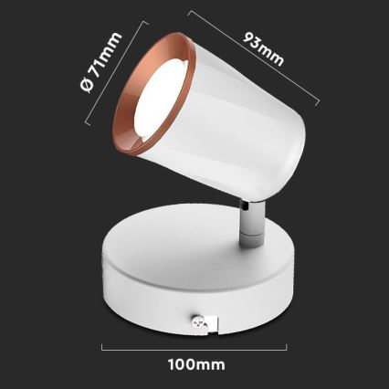 Aplique de pared LED LED/5W/230V 4000K blanco