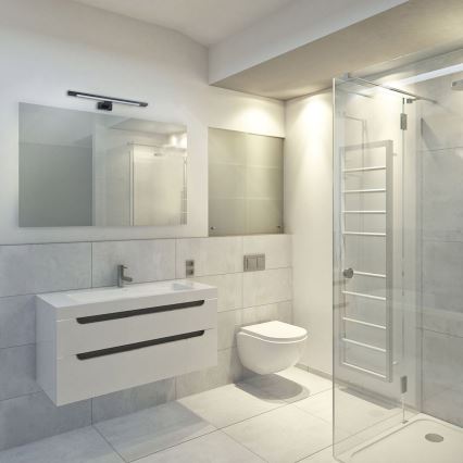 LED Aplique de pared para baño SHINE LED/7W/230V 40 cm IP44 negro