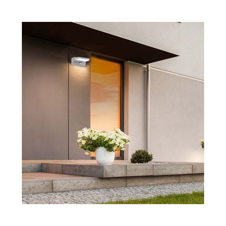 LED Aplique para exterior con sensor LED/17W/230V 4000K IP65 negro
