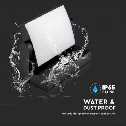 LED Aplique para exterior con sensor LED/17W/230V 4000K IP65 negro