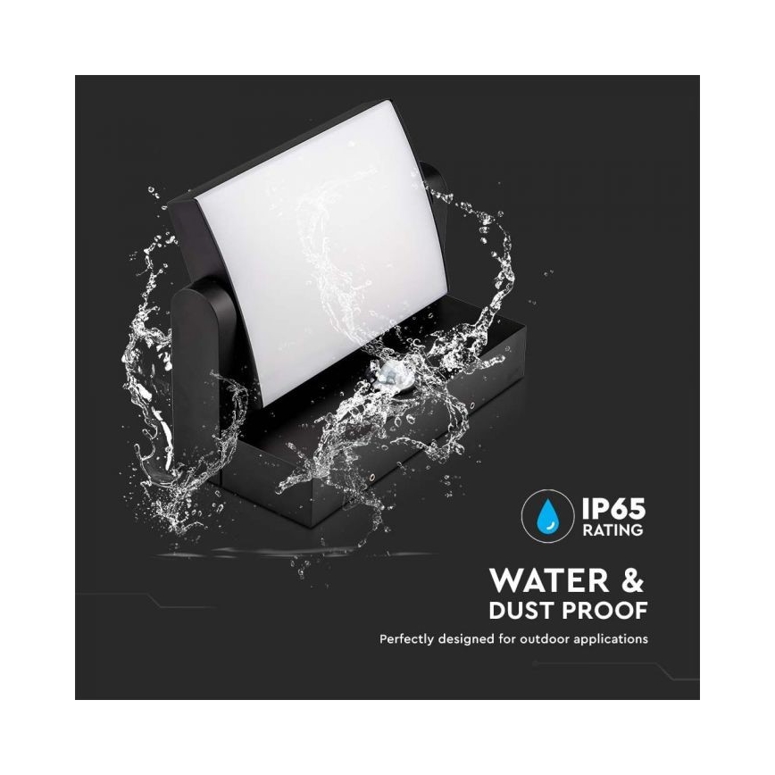 LED Aplique para exterior con sensor LED/17W/230V 4000K IP65 negro