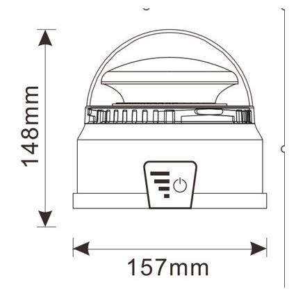 Baliza de advertencia LED/12-24V IP65