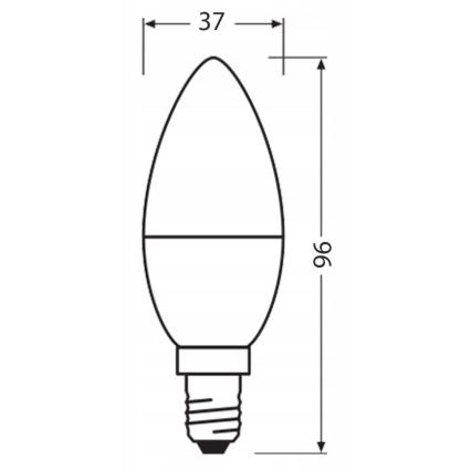 LED Bombilla hecha de plástico reciclado B40 E14/4,9W/230V 2700K - Ledvance