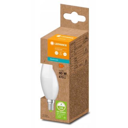 LED Bombilla hecha de plástico reciclado B40 E14/4,9W/230V 4000K - Ledvance