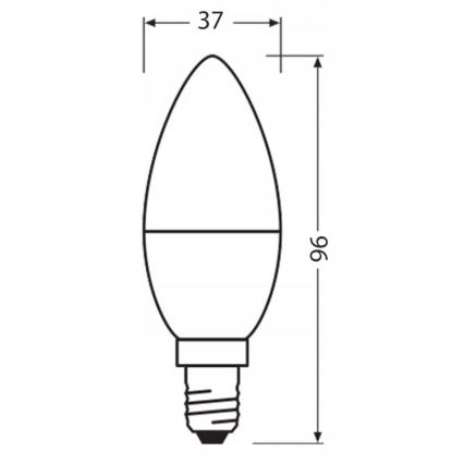 LED Bombilla hecha de plástico reciclado B40 E14/4,9W/230V 4000K - Ledvance
