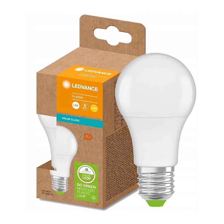 LED Bombilla hecha de plástico reciclado E27/13W/230V 2700K - Ledvance