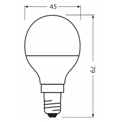 LED Bombilla hecha de plástico reciclado P45 E14/4,9W/230V 2700K - Ledvance