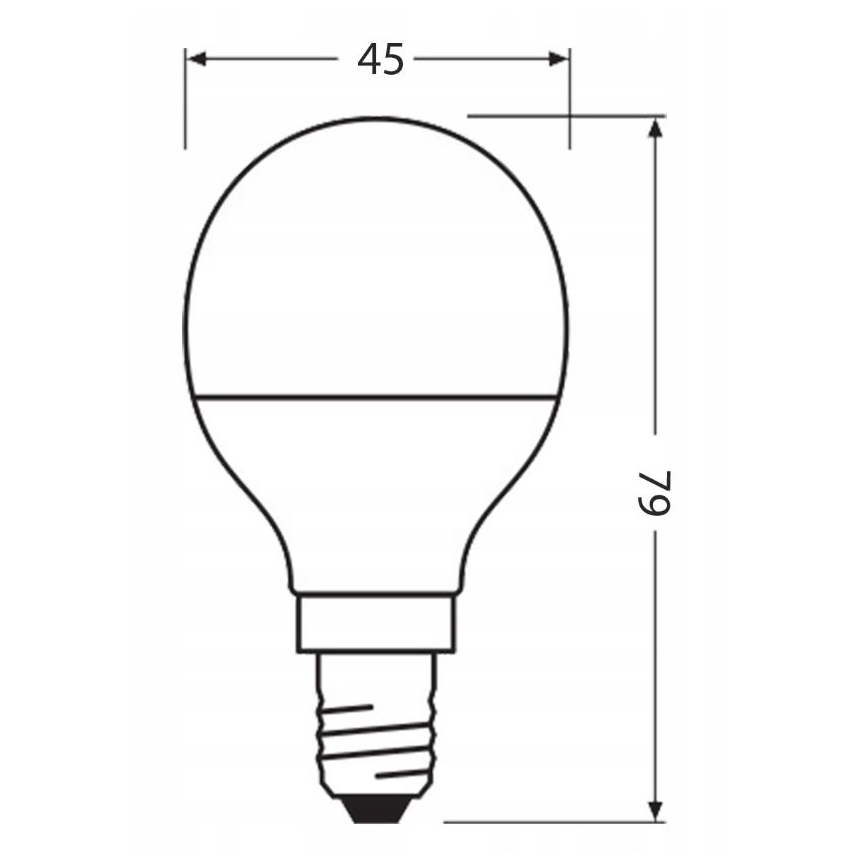 LED Bombilla hecha de plástico reciclado P45 E14/4,9W/230V 2700K - Ledvance