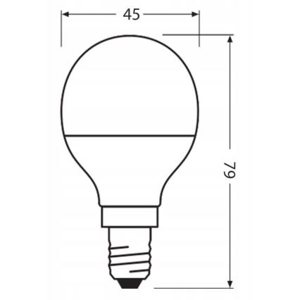 LED Bombilla hecha de plástico reciclado P45 E14/4,9W/230V 4000K - Osram