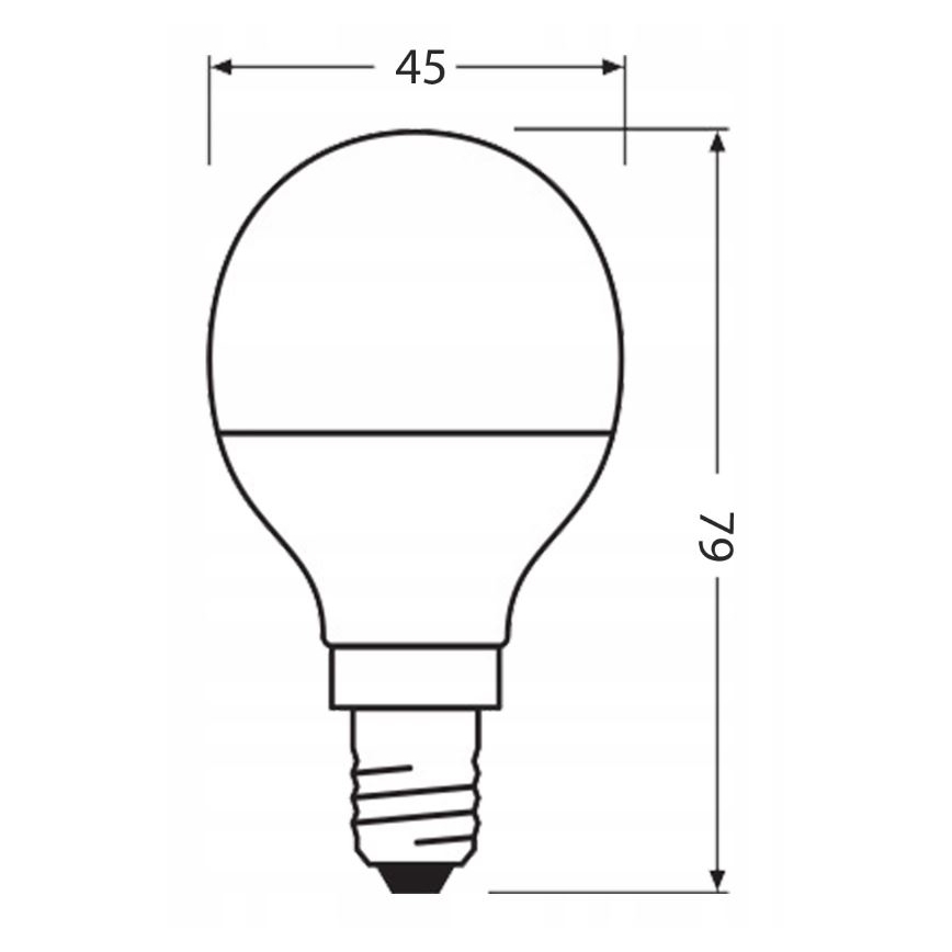 LED Bombilla hecha de plástico reciclado P45 E14/4,9W/230V 4000K - Osram