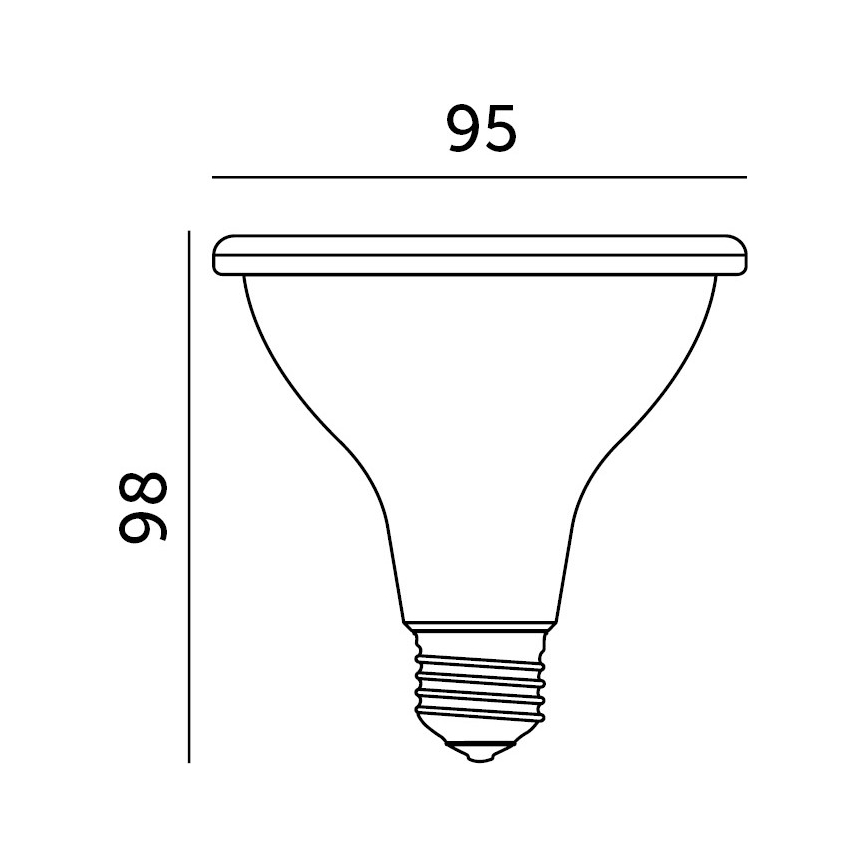 LED Bombilla para cultivo de plantas PLANTY E27/9W/230V 1200K negro