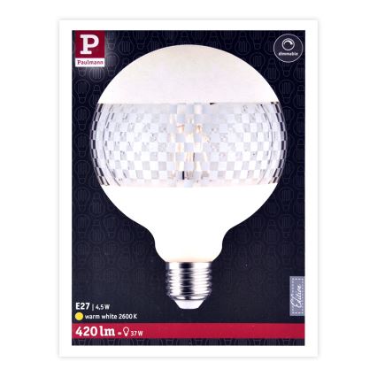 LED Bombilla regulable CLASSIC G125 E27/4,5W/230V 2600K - Paulmann 28742