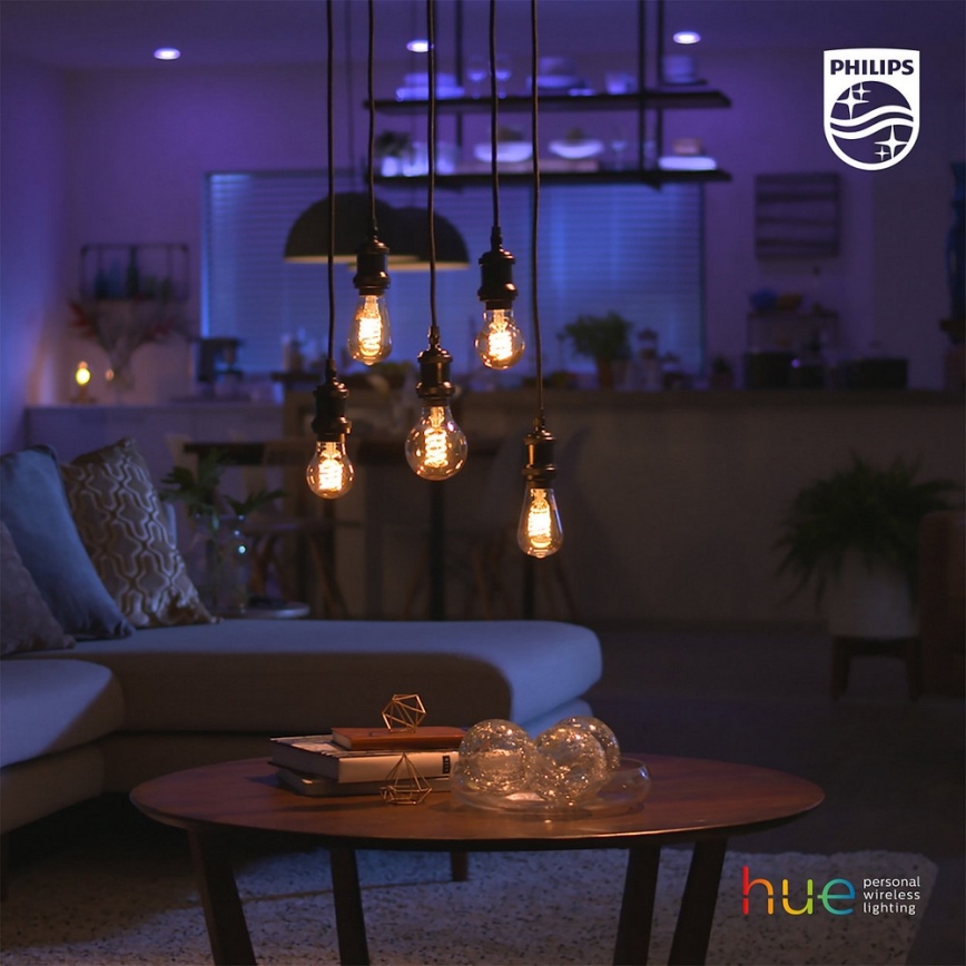 LED Bombilla regulable Philips HUE WHITE FILAMENT G93 E27/7W/230V