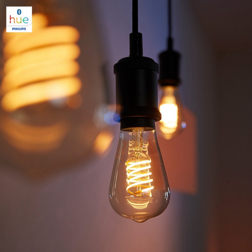 LED Bombilla regulable Philips HUE WHITE FILAMENT ST64 E27/7W/230V