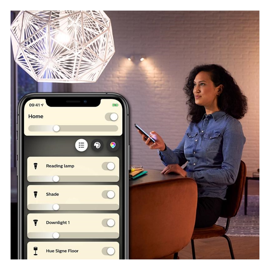 LED Bombilla regulable Philips Hue WHITE FILAMENT ST64 E27/7W/230V 2100K
