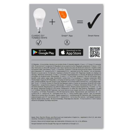 LED Bombilla regulable SMART+ E27/14W/230V 2700K-6500K Wi-Fi - Ledvance