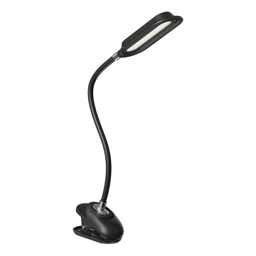 LED+CCT Lámpara de mesa regulable con pinza CLIP LED/7,5W/230V 3000/4200/5000K negra