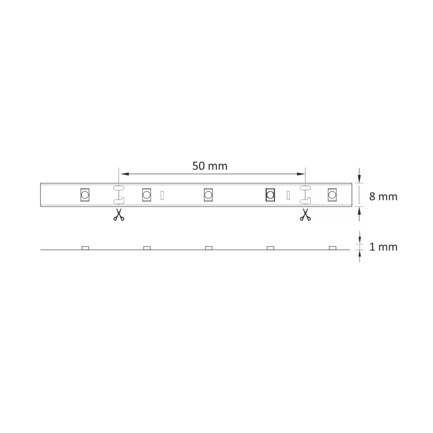 LED Cinta 5m LED/10W/12V IP20 6500K