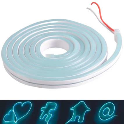 LED Cinta NEON 5 m LED/27W/12V IP65 azul