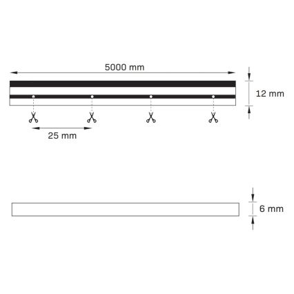 LED Cinta NEON 5 m LED/27W/12V IP65 azul
