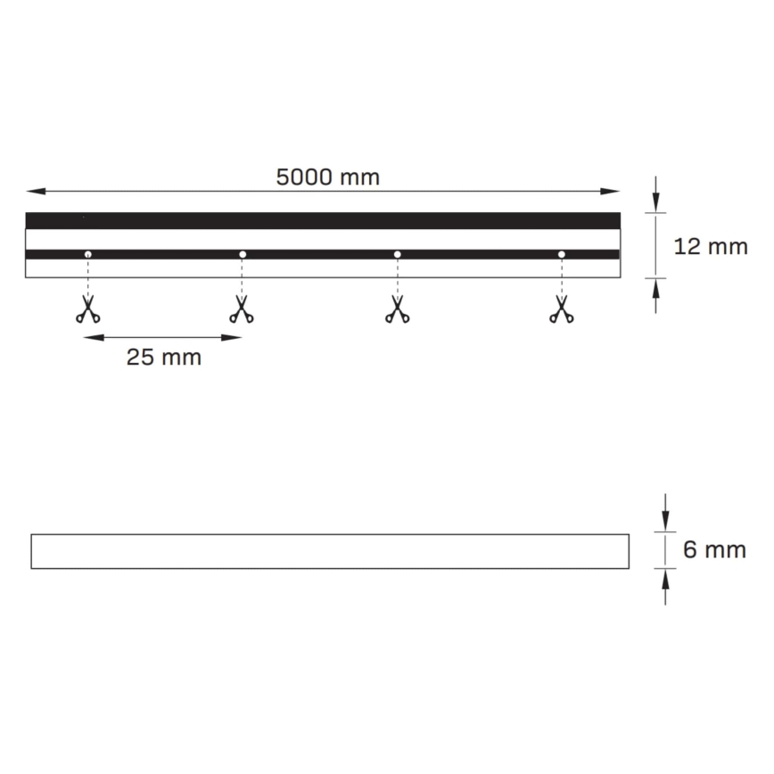 LED Cinta NEON 5 m LED/27W/12V IP65 azul