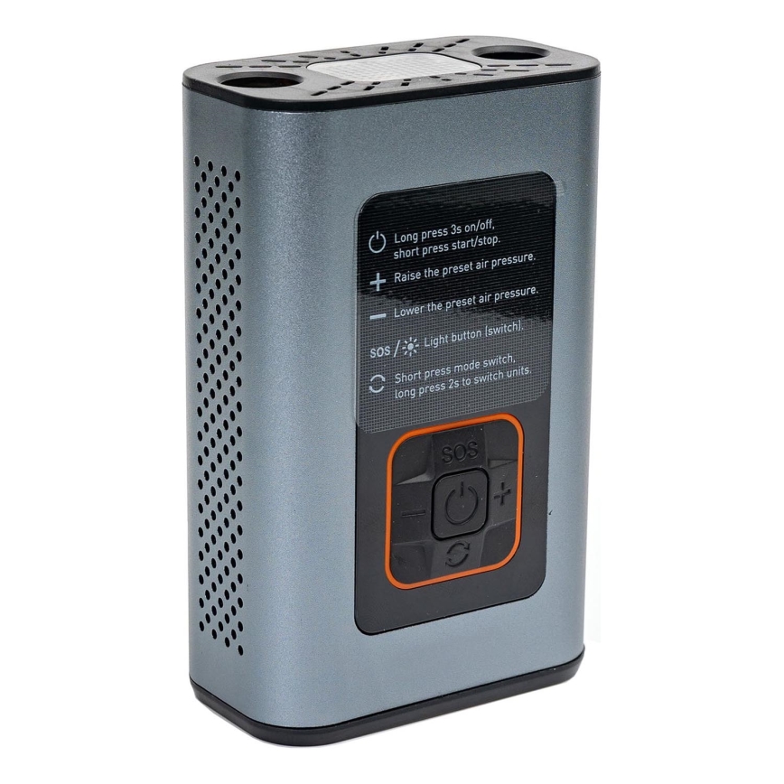 LED Compresor de bolsillo digital 3en1 4000 mAh 5W negro