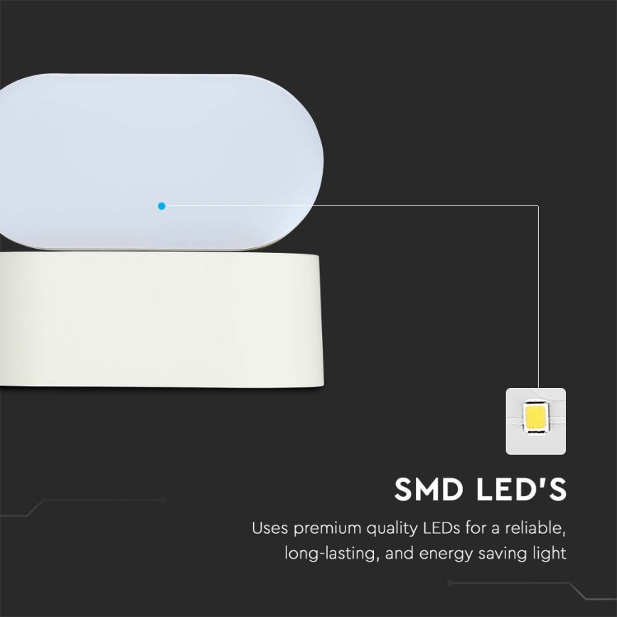 LED de exterior flexible aplique LED/5W/230V 3000K IP65 blanco