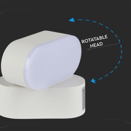 LED de exterior flexible aplique LED/5W/230V 4000K IP65 blanco